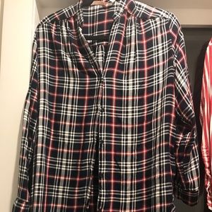 Zara plaid tunic with cute lace up sides